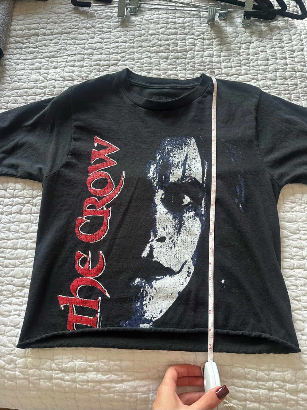 Black Graphic Horror Face Tee - Women Tops - Picture 2 of 5